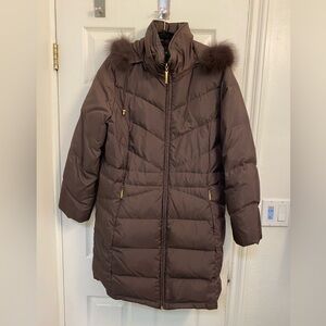 Ellen Tracy Chocolate Puffer Jacket